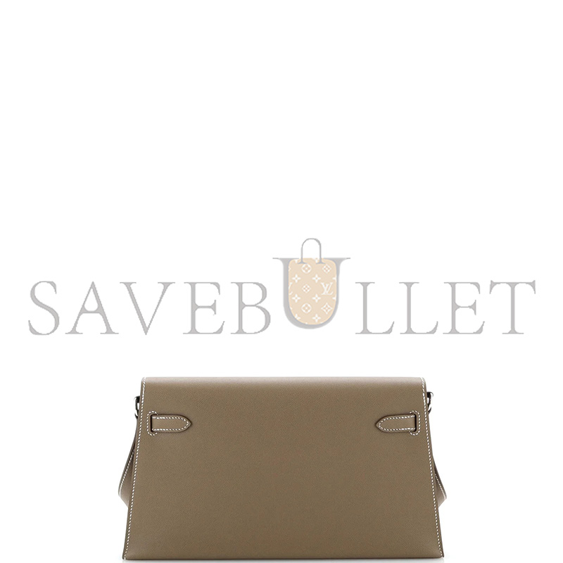HERMÈS MASTER KELLY ELAN MADAME ELEPHANT GREY SILVER BUCKLE SHOULDER BAG (27.5*15*5cm)